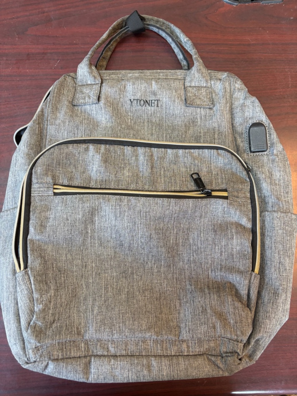 Gray unisex Backpack - Versatile Travel  Bag laptop bag, RFID safe USB Port